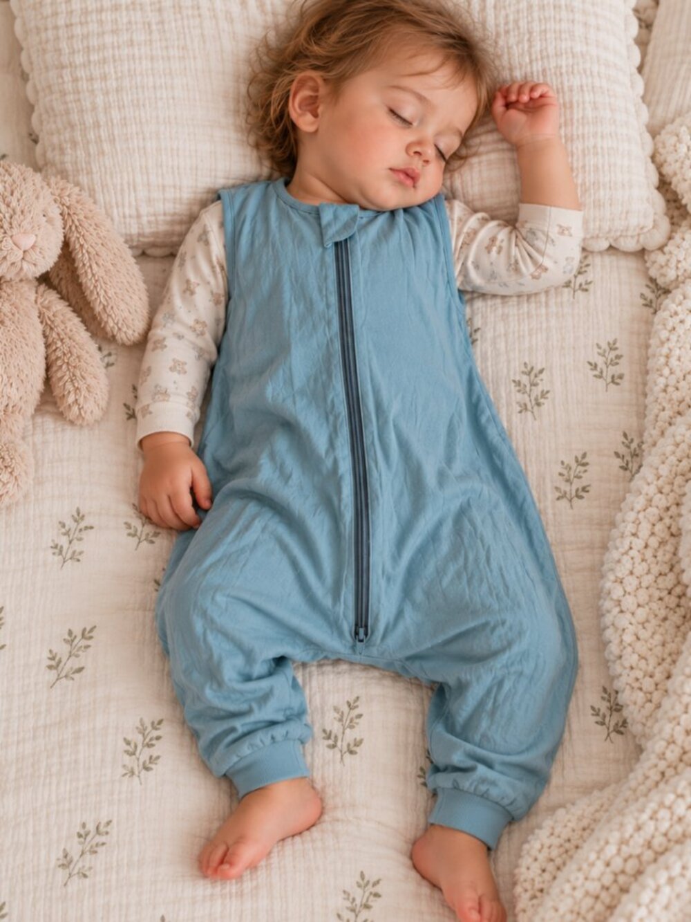 Baby Boy Litto Goose Sleep Sack with Legs – 6 to 18 Months M – Blue – NIB